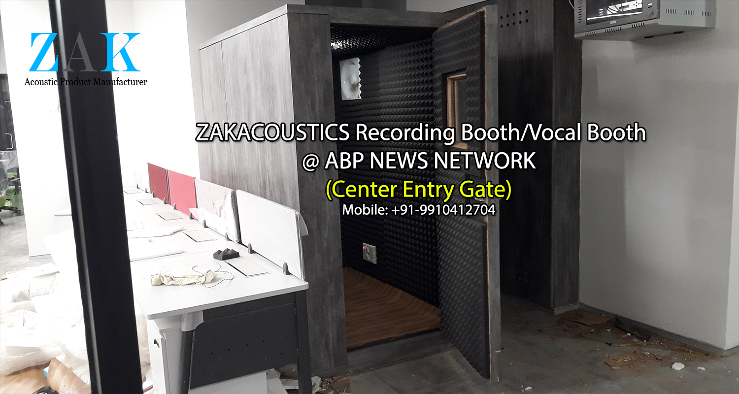ZAKACOUSTICS VOCAL BOOTH at ABP NEWS NETWORK